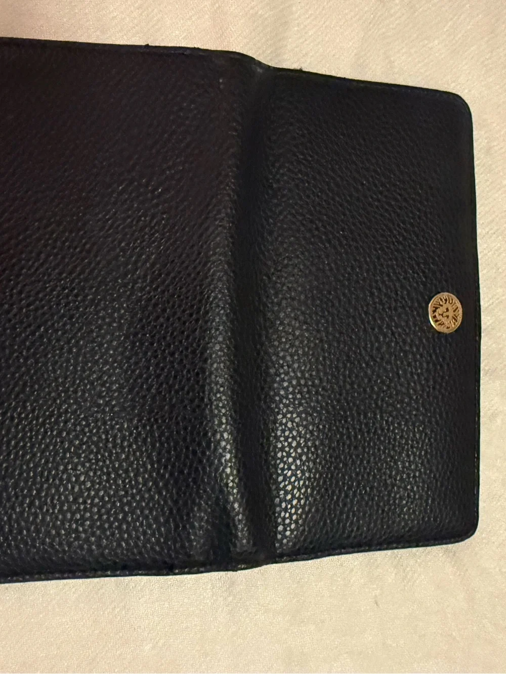Anne Klein women’s wallet, black with gold snap